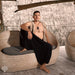 Bohо style pants Alladine with light white rayon pattern