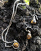 Jewelry set earrings and pendant • Women's jewellery • Earrings handmade • Silver pendant • Tiger eye necklace • Silver charms