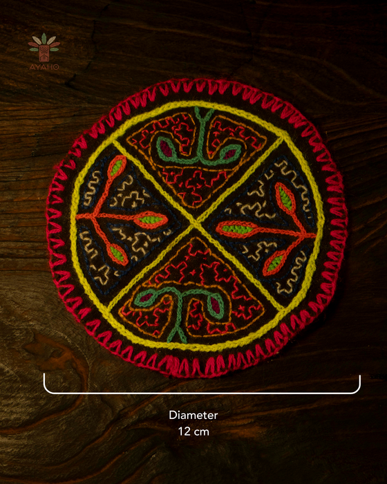 Hand-Embroidered Shipibo Altar Mat 12 cm
