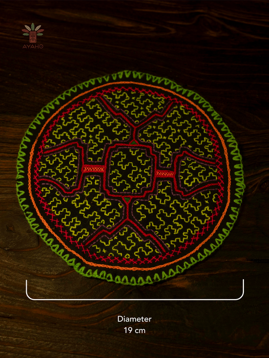 Hand-Embroidered Shipibo Altar Mat 19 cm