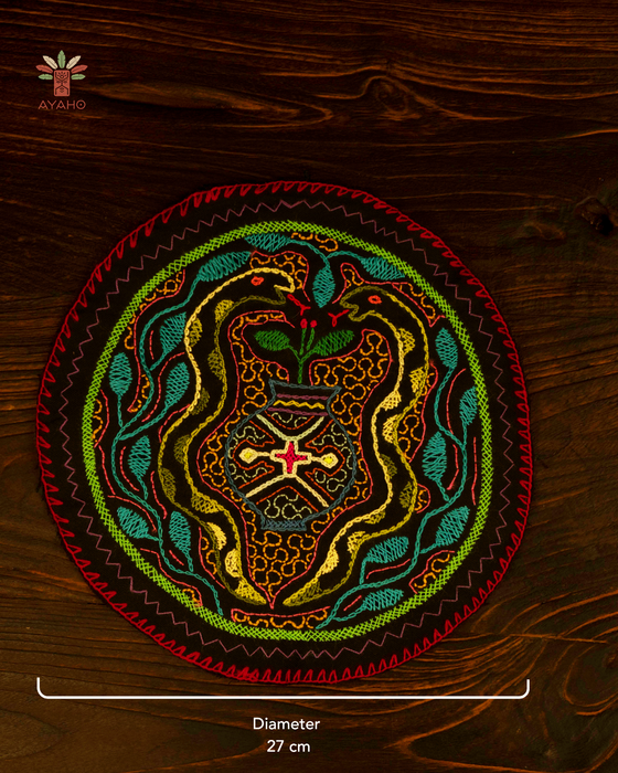Hand-Embroidered Shipibo Altar Mat 27