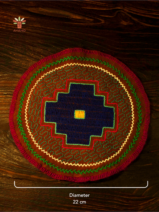 Hand-Embroidered Shipibo Altar Mat 22 cm