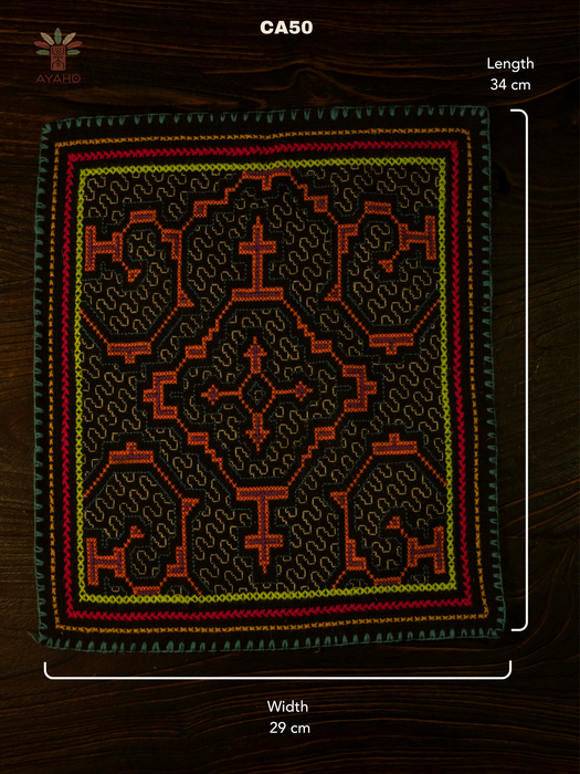 Hand-Embroidered Shipibo Altar Mat 34 cm