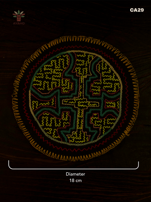 Hand-Embroidered Shipibo Altar Mat