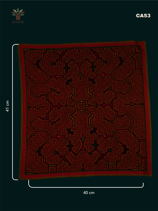 Hand-Embroidered Shipibo Altar Mat 41 cm