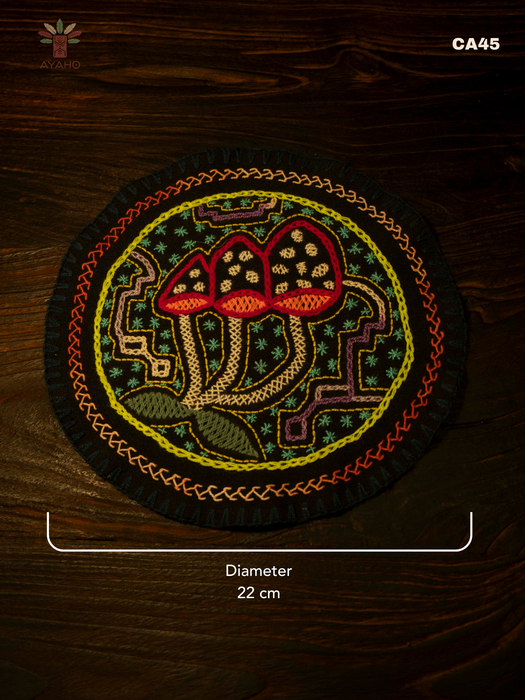 Hand-Embroidered Shipibo Altar Mat 22 cm