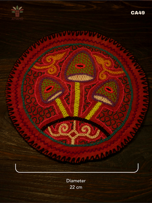 Hand-Embroidered Shipibo Altar Mat 22 cm
