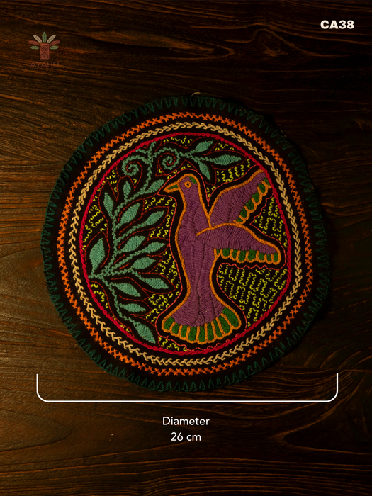 Hand-Embroidered Shipibo Altar Mat 26 cm