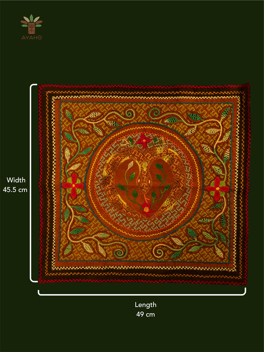 Hand-Embroidered Shipibo Altar Mat 49 cm