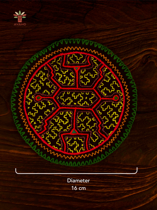 Hand-Embroidered Shipibo Altar Mat 16 cm