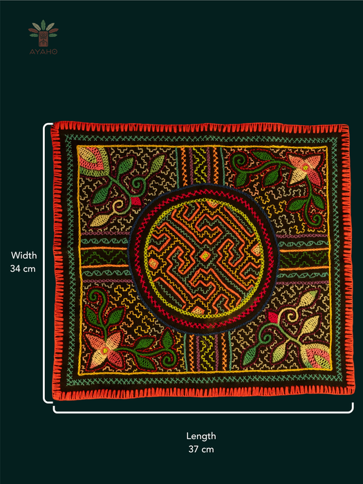 Hand-Embroidered Shipibo Altar Mat 37 cm