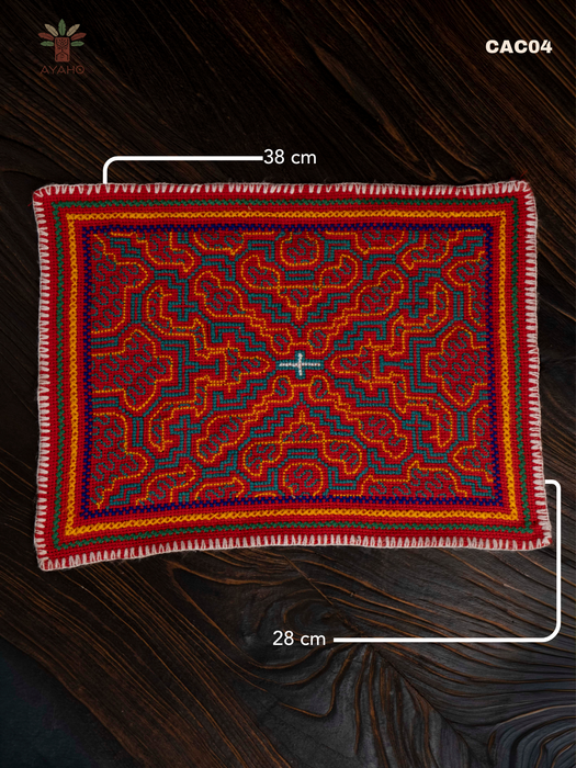 Hand-Embroidered Shipibo Altar Mat 38 cm