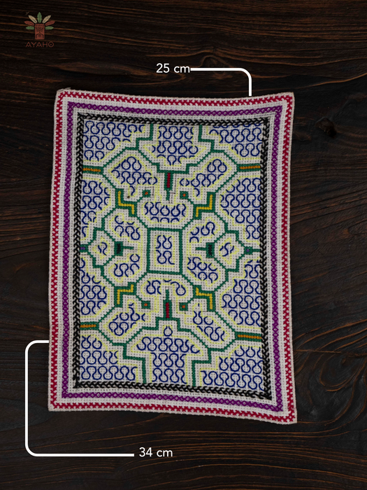 Hand-Embroidered Shipibo Altar Mat 34 cm
