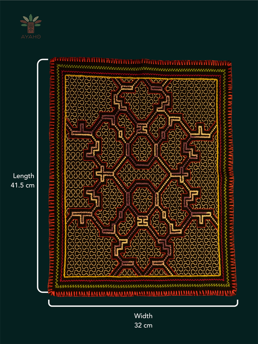 Hand-Embroidered Shipibo Altar Mat 41,5 cm