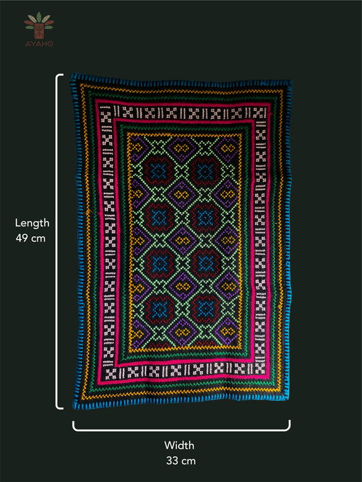 Hand-Embroidered Shipibo Altar Mat 49 cm