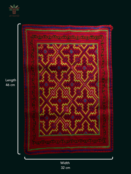 Hand-Embroidered Shipibo Altar Mat 46 cm
