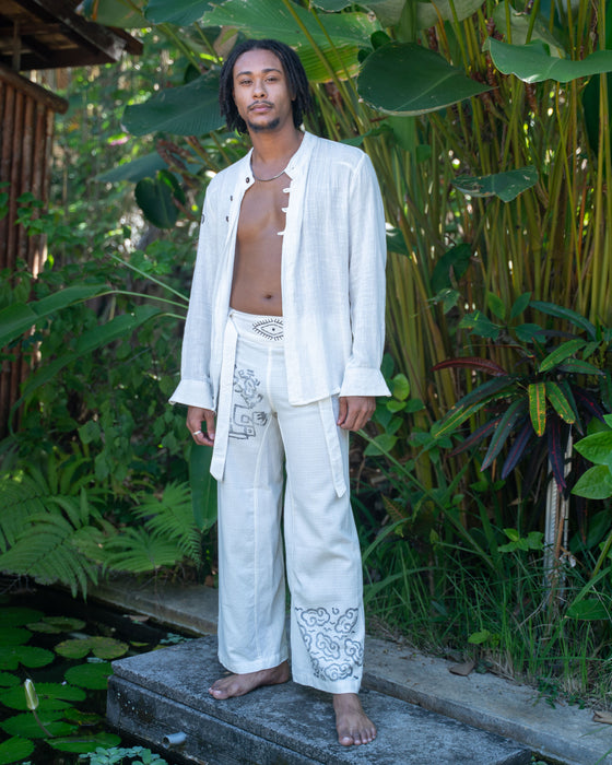 Unisex boho cotton pants “The Spirit of Freedom”