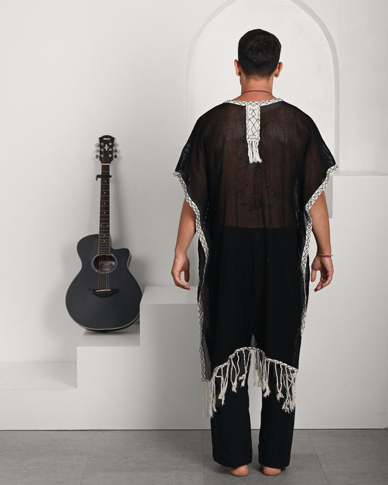 Unisex Boho Cotton Poncho