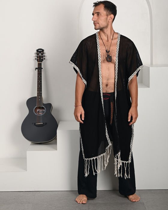 Unisex Boho Cotton Poncho