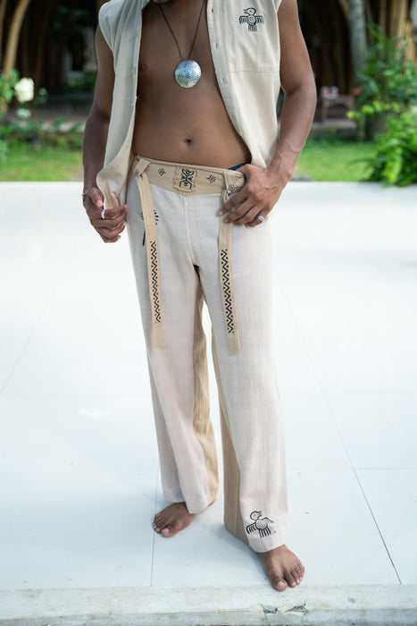 Boho Cotton Yoga Pants – Unisex Meditation & Lounge Pants