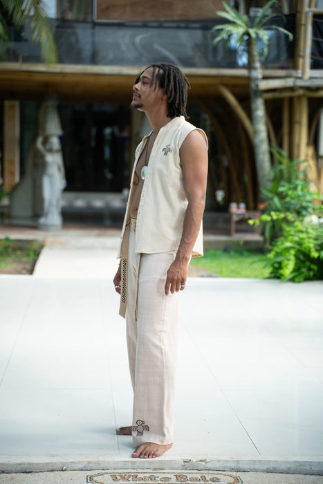 Boho Cotton Yoga Pants – Unisex Meditation & Lounge Pants