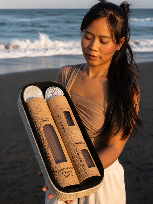 Bali Incense Gift Set | Tantra + Cosy Home + Frankincense | Spiritual Gift | Handmade Wood Box | Meditation