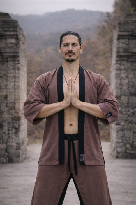 Short Kimono Brown-Black