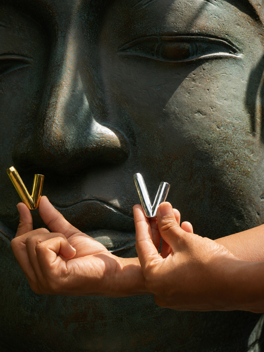 Gold and Silver Plated Ceremonial Pipe