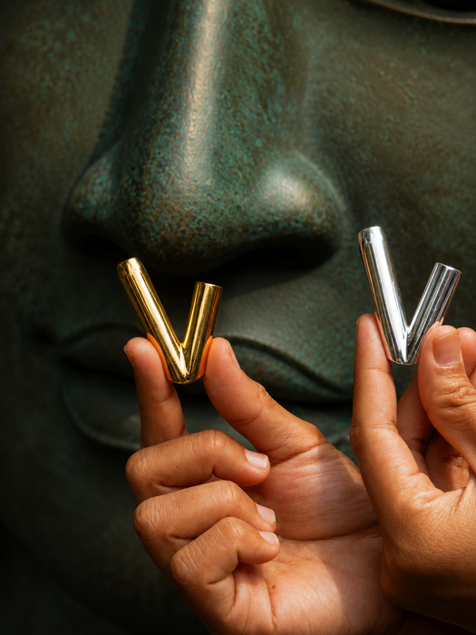 Gold and Silver Plated Ceremonial Pipe