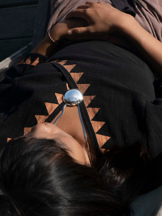 Silver Plated Shamanic Mirror