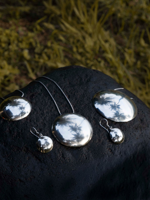 Shamanic Mirror – Earrings & Pendant 925 Silver