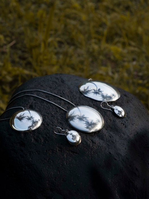 Shamanic Mirror – Earrings & Pendant 925 Silver