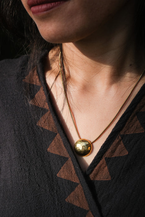 Shamanic Mirror Hammer Gold Plated