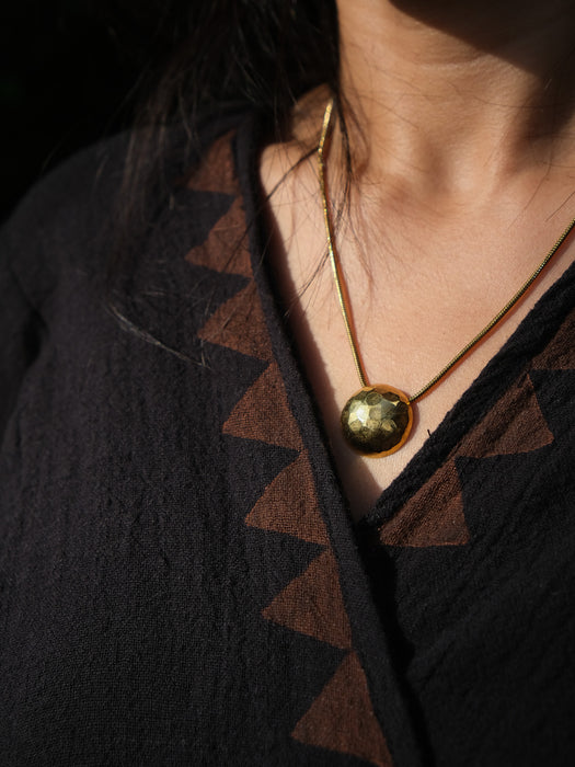 Shamanic Mirror Hammer Gold Plated