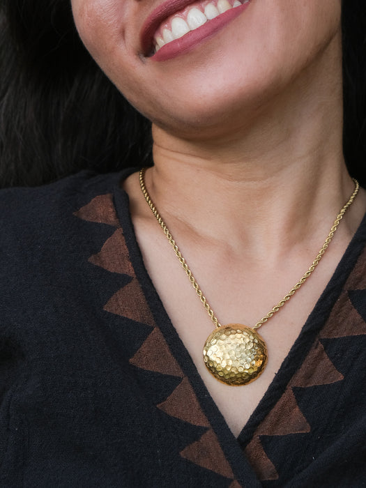 Shamanic Mirror Hammer Gold Plated
