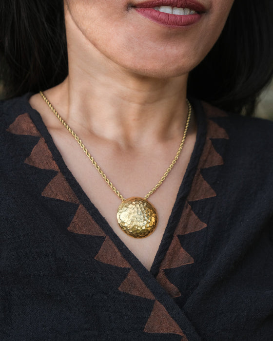 Shamanic Mirror Hammer Gold Plated