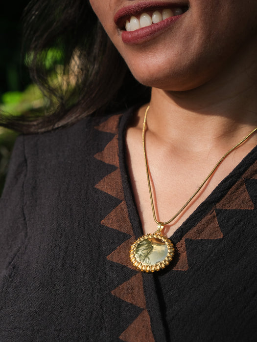 Gold Plated Shamanic Mirror