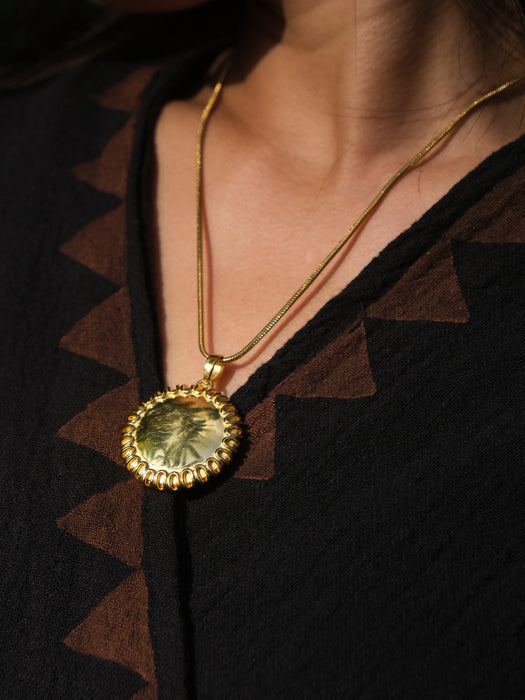 Gold Plated Shamanic Mirror