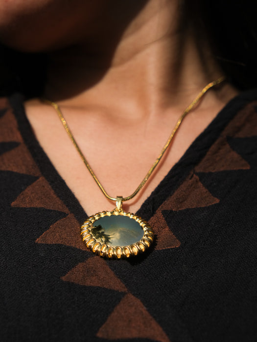 Gold Plated Shamanic Mirror