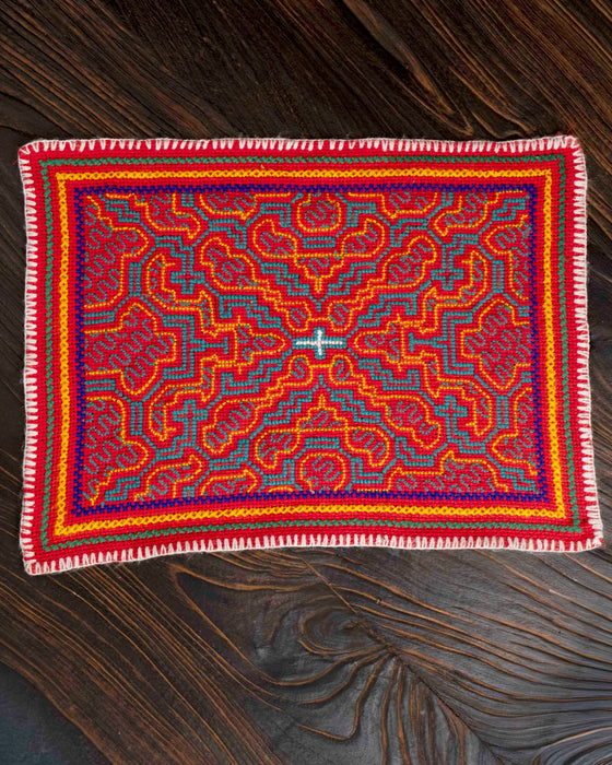 Hand-Embroidered Shipibo Altar Mat 38 cm