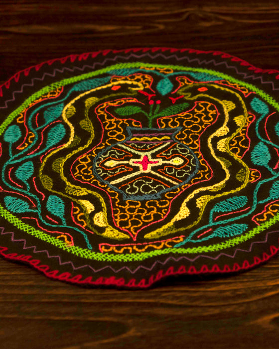 Hand-Embroidered Shipibo Altar Mat 27