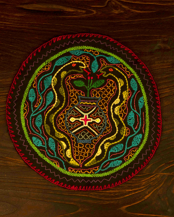 Hand-Embroidered Shipibo Altar Mat 27