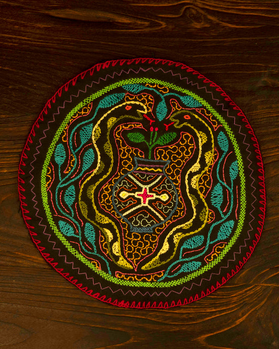 Hand-Embroidered Shipibo Altar Mat 27