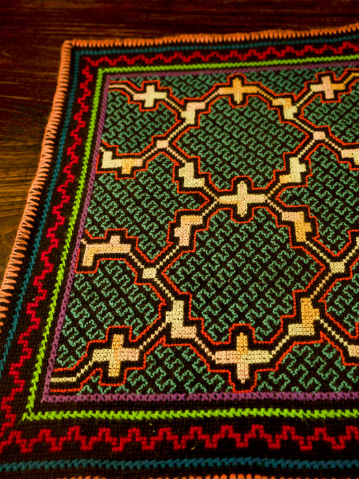 Hand-Embroidered Shipibo Altar Mat