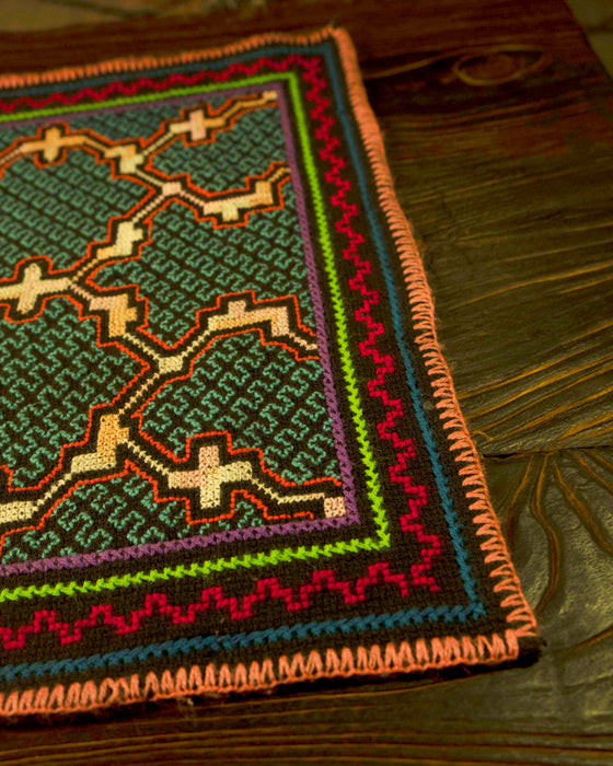 Hand-Embroidered Shipibo Altar Mat