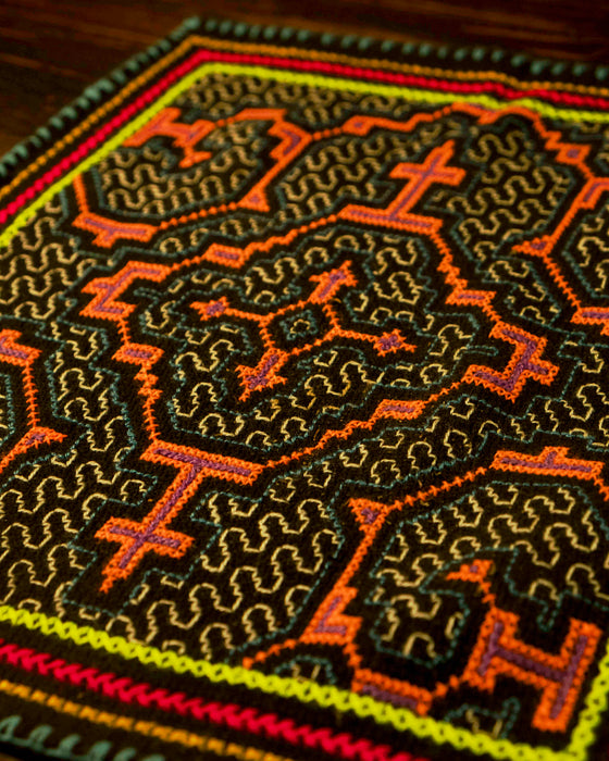 Hand-Embroidered Shipibo Altar Mat