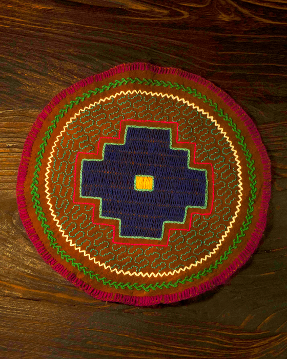 Hand-Embroidered Shipibo Altar Mat 22 cm