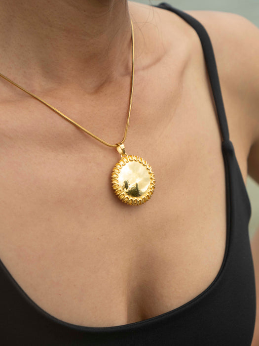 Gold Plated Shamanic Mirror