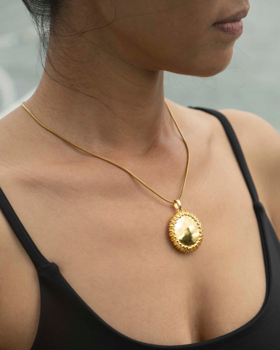 Gold Plated Shamanic Mirror