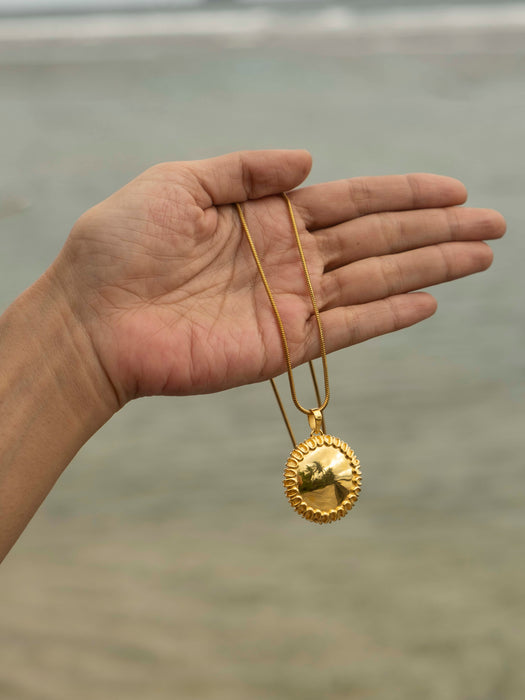 Gold Plated Shamanic Mirror